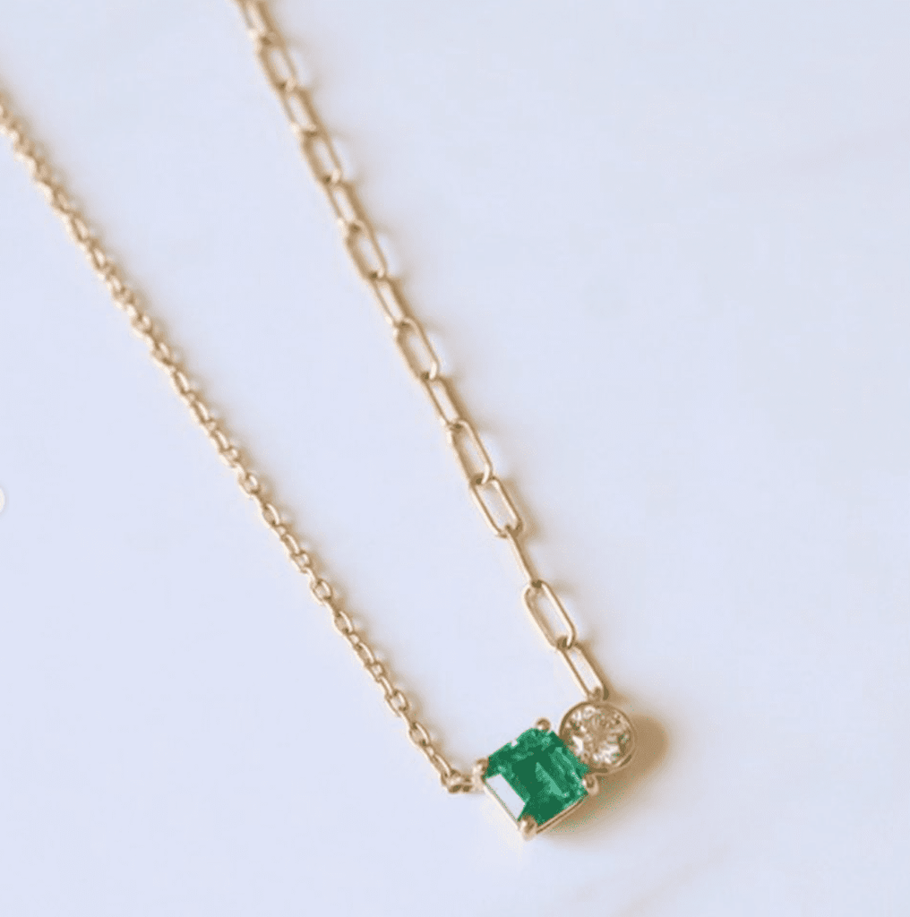Emelard Diamond Necklace